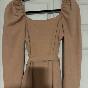 MinkPink Blush Belted Long Sweater Dress NWT Size Small